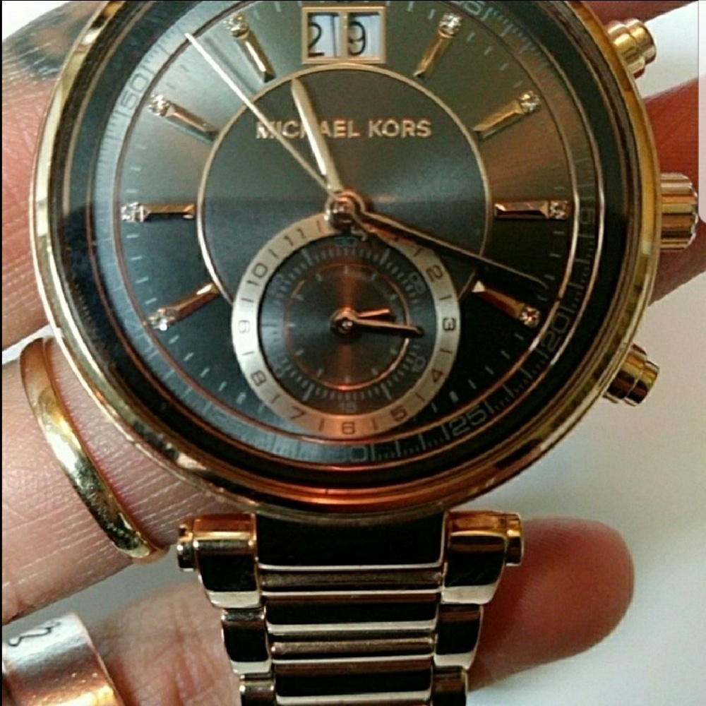 Michael Kors woman's sawyers gold rose watch